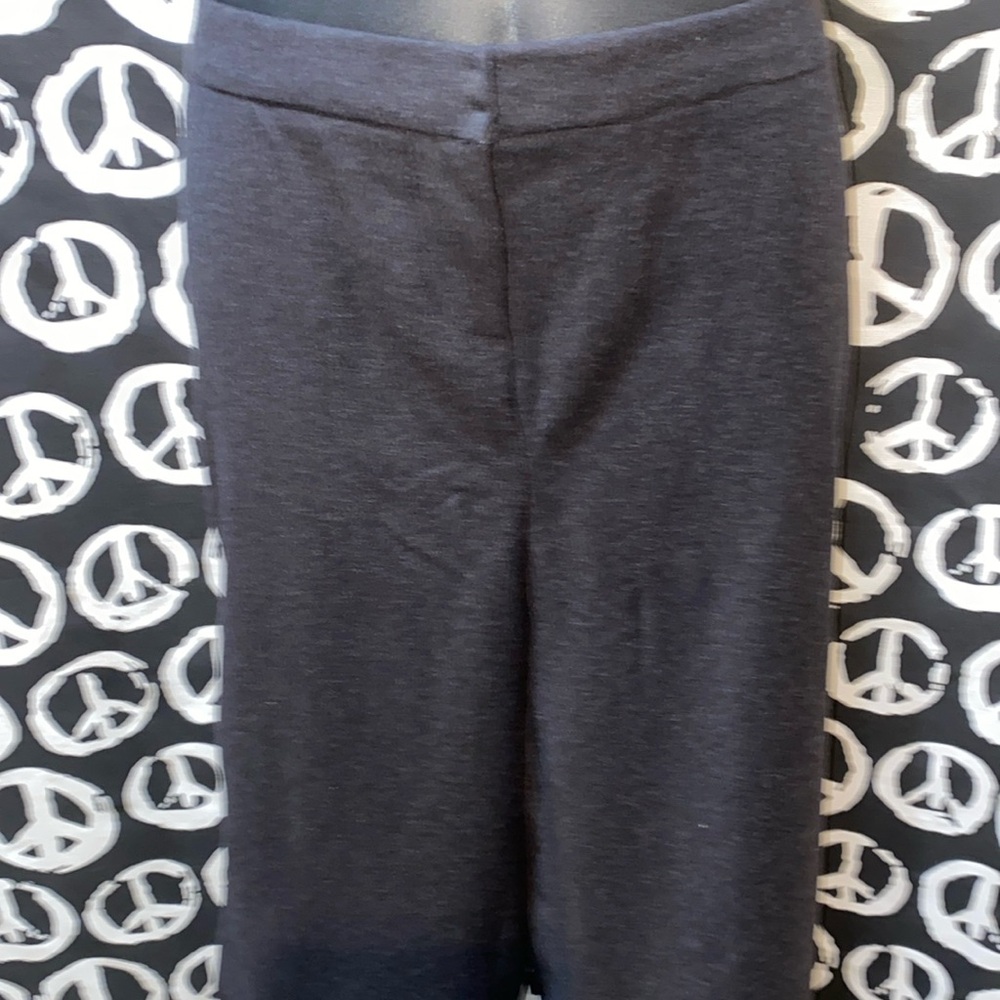 CHARCOAL GREY FLANNEL PANTS FRONT ZIP/CLASP CLOSURE SZ 34 W